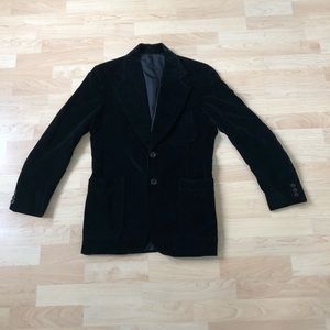 Boys Black Velvet Blazer Jacket Wescott